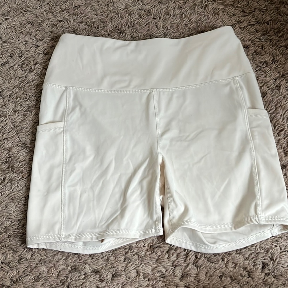 RBX cream M spandex short